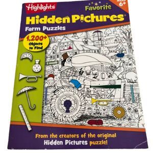 Highlights Favorite HIDDEN PICTURES Farm Puzzles Book Ages 6+